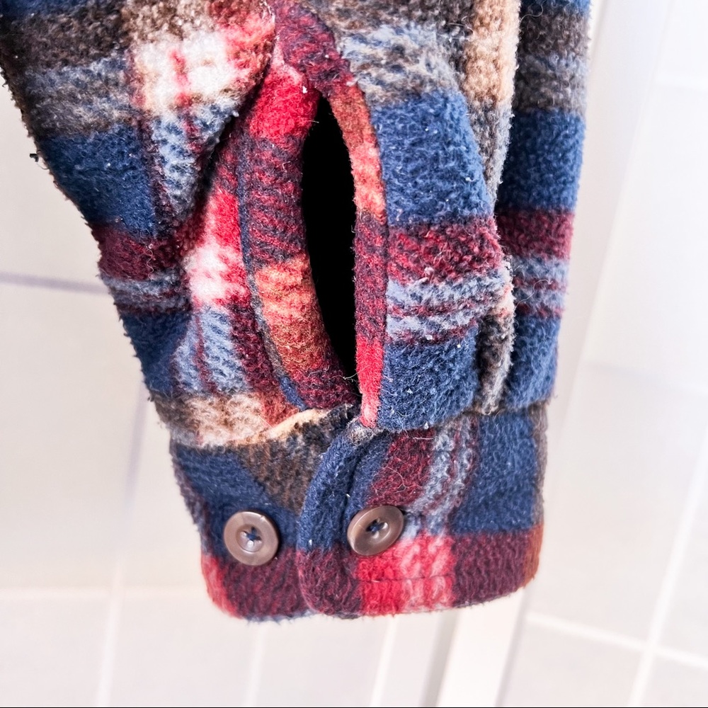 Plaid Sherpa Button Down Flannel - Picture 5 of 6